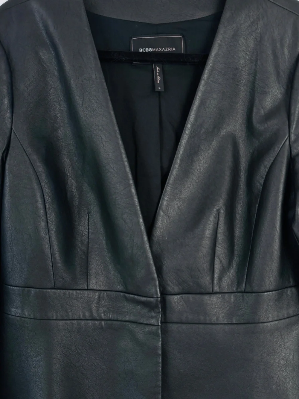BCBG MAX AZRIA VEGAN LEATHER JACKET